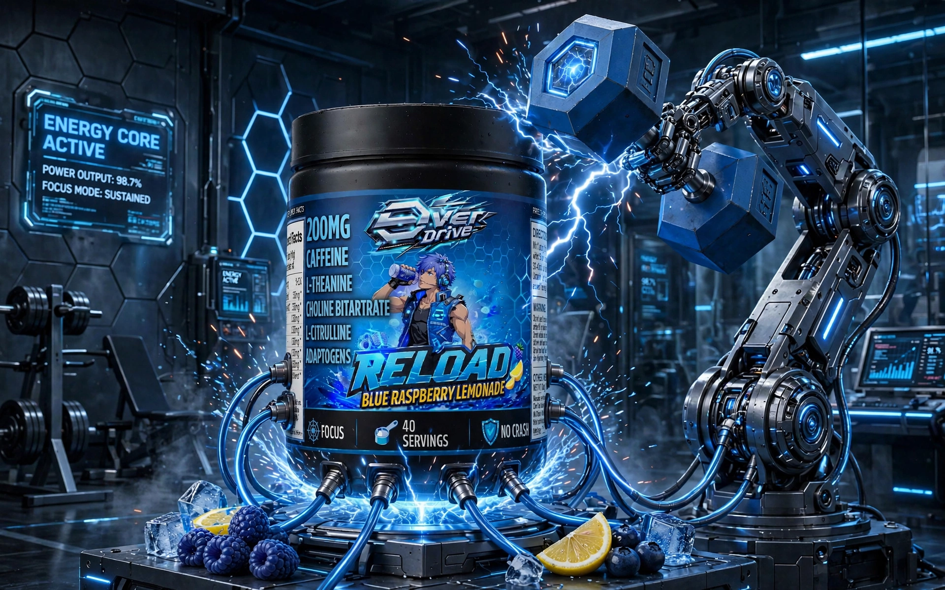 OverDrive Reload — blue Blue Raspberry Lemonade tub